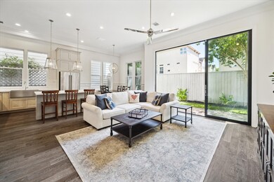 large sliding glass doors lead to the patio/yard