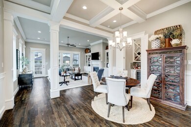 Additional angle of the dining room with the livin
