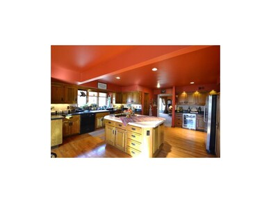Spacious eat-in kitchen with island