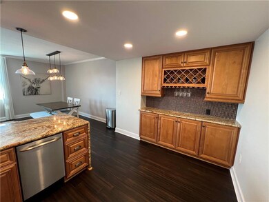 Kitchen showing Extra Counters & Wine Rack