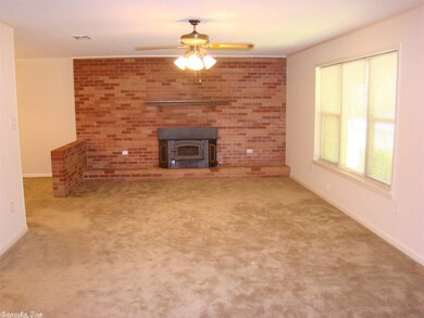 Large living room with fireplace