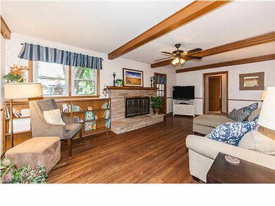 Beautiful hardwood floors in family room