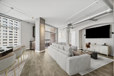 Modern urban apartment with an open-concept living