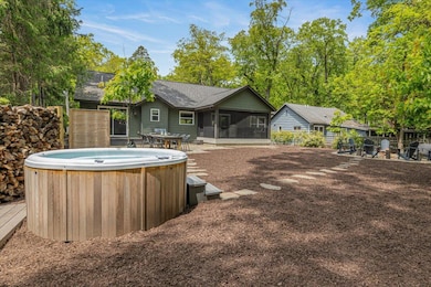 Rear View and Hot Tub