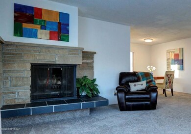 wood burning fireplace
