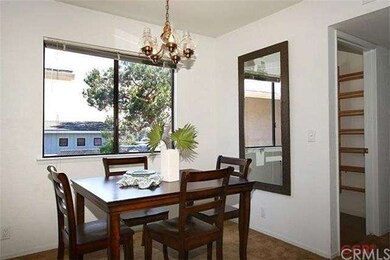 Dining area with some distant views of hills and a