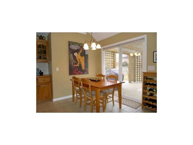 breakfast nook, with tile floors