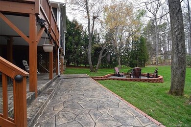 Stamped concrete for walkways and patio.  Great ou