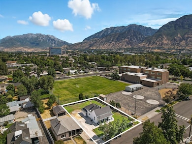 Mountain view with nearby suburban area