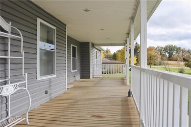 Wide front porch ready for relaxing!