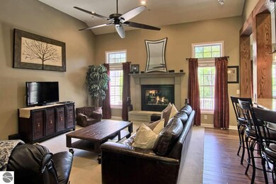 Gas fireplace, open floor plan