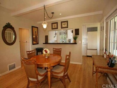 Open floor plan-notice the beams and floor