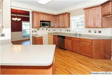 The kitchen has new cabinets and counter tops