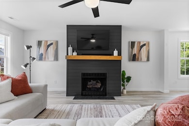 Dining area overlooking porch and yard