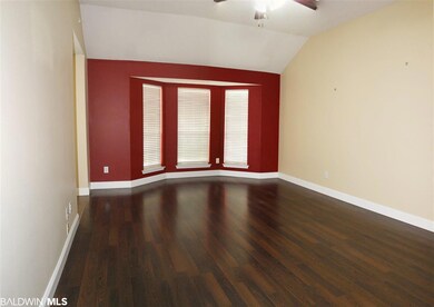 Spacious great room with cathedral ceiling