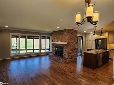 Spacious living room and kitchen