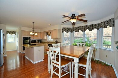 Bright and spacious eat-in kitchen.