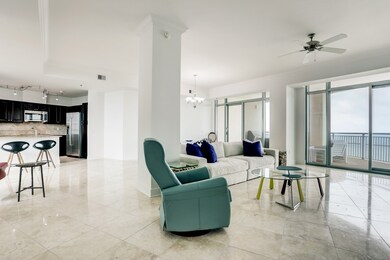 Living area looking back towards the open kitchen
