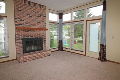Impressive brick fireplace