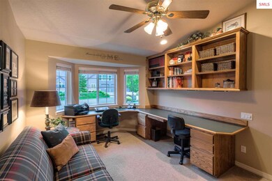 Built in desks for crafts or office.