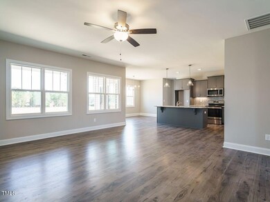 Open living/kitchen/dining