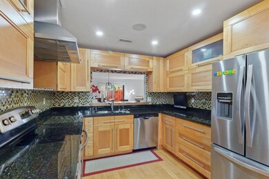 Great kitchen opening to living/dining