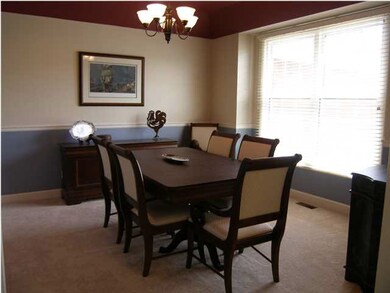 The formal dining is adjacent to both the entry fo