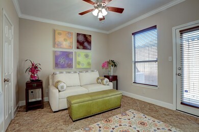 Downstairs bedroom has access to outside patio are