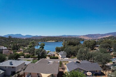 An aerial view of the lake from over the vacant lo