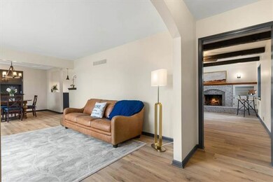 Entry view to Formal Living Room and Family Room