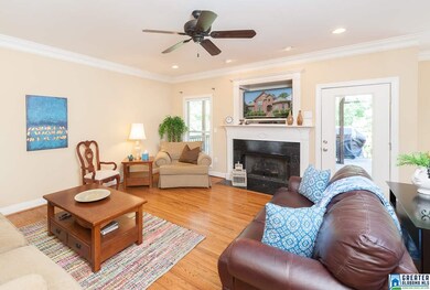 with Marble Surround Fireplace and Built-In Entert