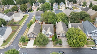 Aerial view of residential area