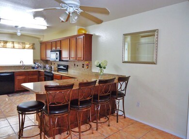 kitchen island and sitting area