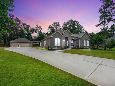 Long sweeping driveway
