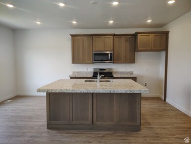 Kitchen includes granite countertops, knotty alder cabinets, and stainless steel appliances