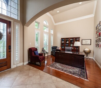 The versatile study (or living room) opens from the entry.