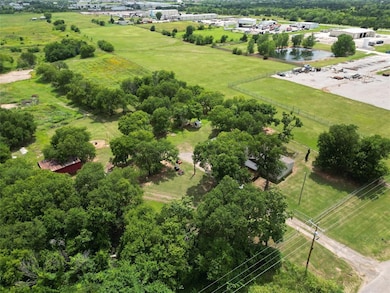 Aerial view of sparsely populated area