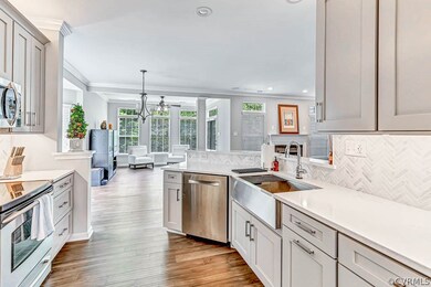 View looking into the Sunroom and LR