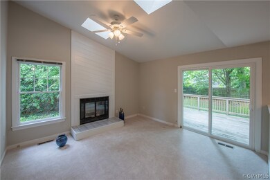 View of this cozy family room from hallway.