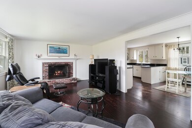 Living room with fireplace