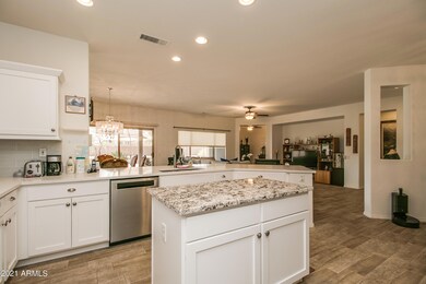 Kitchen with Granite Island