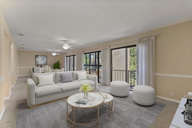 Virtually Staged Living Room/Dining Room