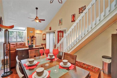 View from the kitchen to the front door