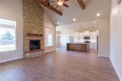 Light filled living with exposed beams