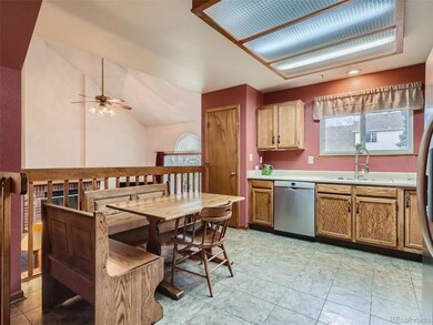 Open kitchen and eating area