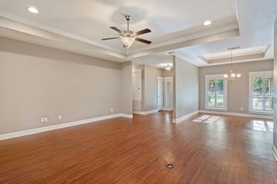 Foyer, living room, formal dining