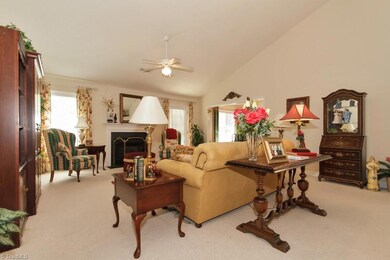 Living Room with Vaulted Ceilings