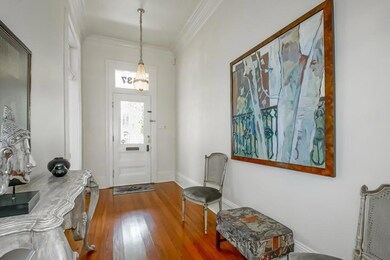 Pretty front door and entrance foyer