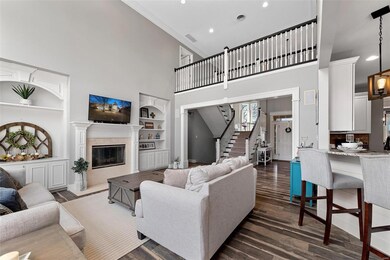 The 2nd floor overlooks the great room adding ligh