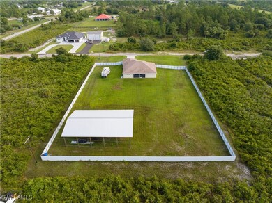 Aerial View from rear showing 6ft privacy fencing,